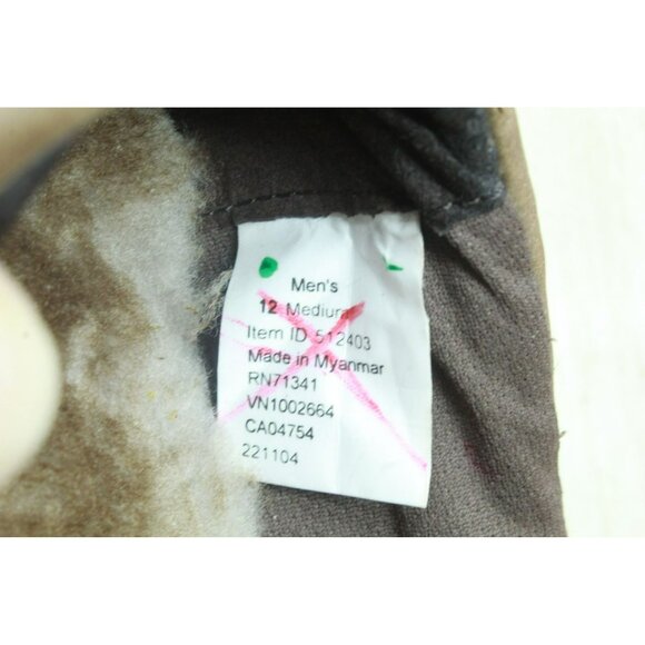 LL Bean All Week Brown Leather Shearling Lined Moccasin Slippers Size 12 M - Picture 8 of 9